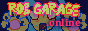 an 88x31 button reading 'robgarage.online' in bouncing letters with an anthropomorphic dog in the background